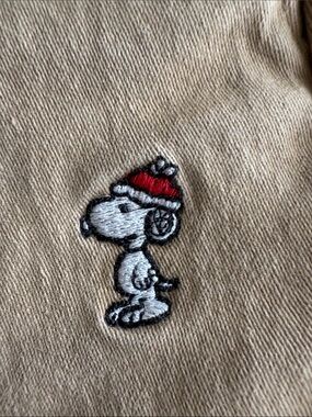 Janie and Jack holiday khaki with Red-Accented Snoopy Embroidery size 5
